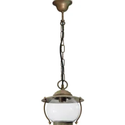Lámpara colgante exterior Olivia, resistente al agua salada, IP44, latón