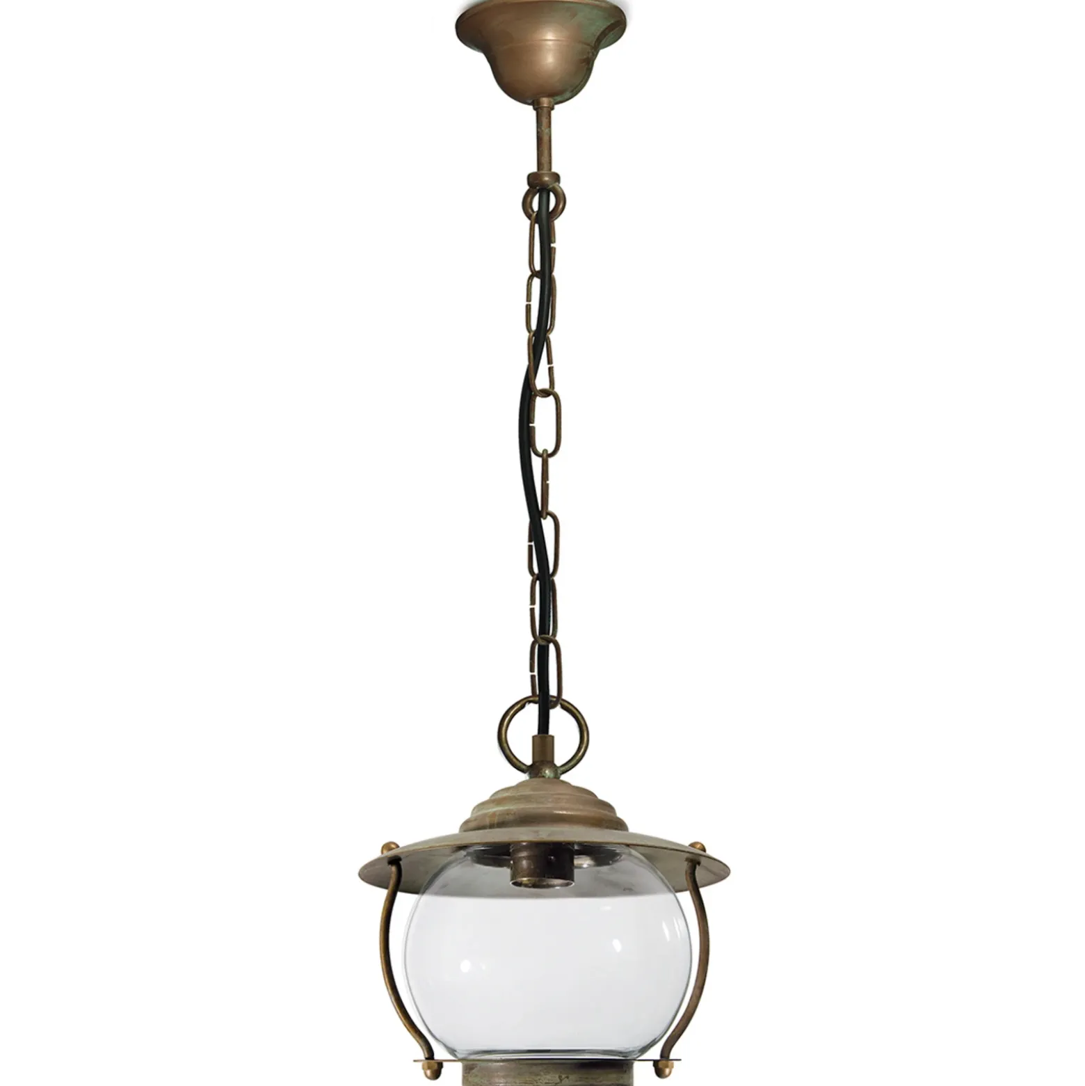 Lámpara colgante exterior Olivia, resistente al agua salada, IP44, latón