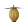 Lámpara colgante exterior Satellite de Gubi, 45 x 27 cm, negro/dorado mostaza