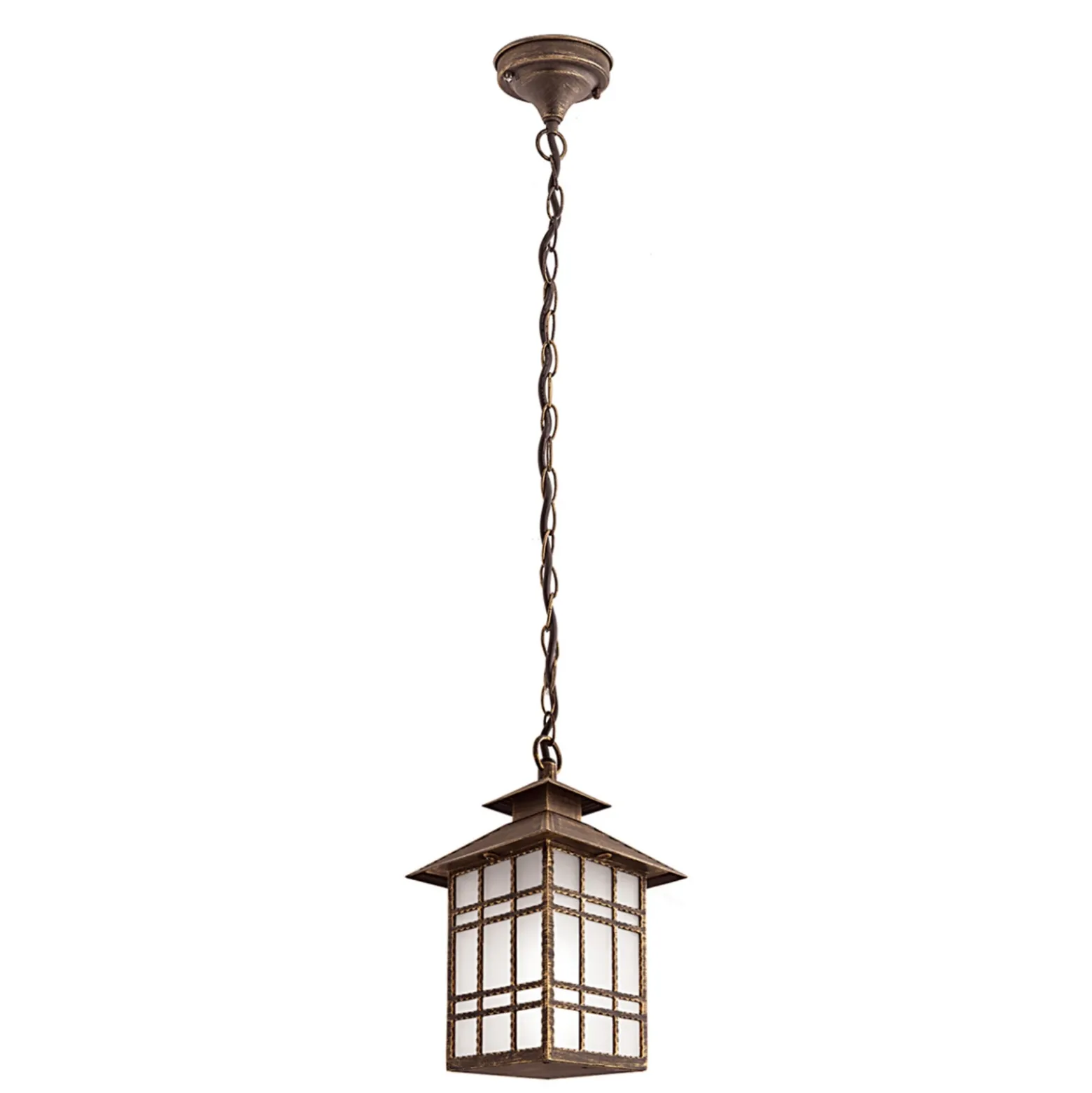 Lámpara colgante exterior tradicional Ilka, cadena