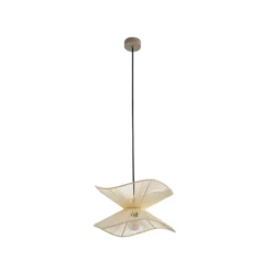 Lámpara colgante exterior Valdorin de Lindby, beige, algodón, IP44