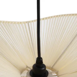 Lámpara colgante exterior Valdorin de Lindby, beige, algodón, IP44