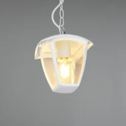 lámpara colgante exterior VENTA, blanca, 17 x 17 cm, metal, IP44