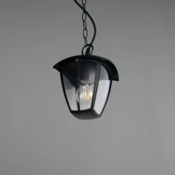 lámpara colgante exterior VENTA, negra, 17 x 17 cm, metal, IP44