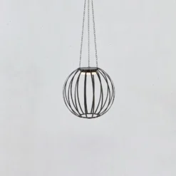 Lámpara colgante LED Kivo, Ø 37 cm, negro, IP44, atenuable.