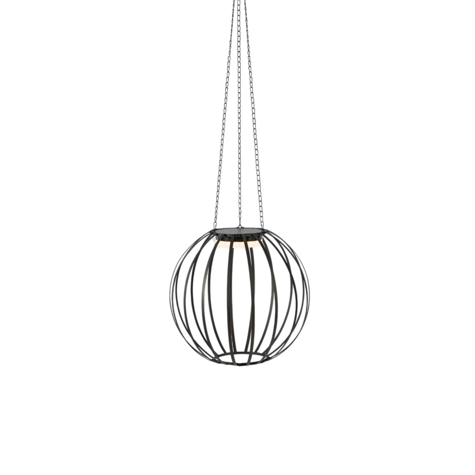 Lámpara colgante LED Kivo, Ø 37 cm, negro, IP44, atenuable.