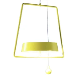 Lámpara colgante LED Miram, batería, amarillo
