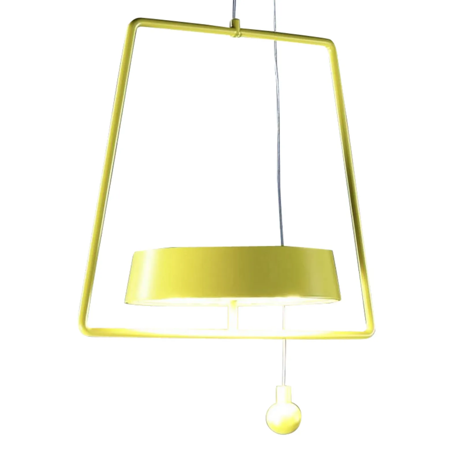 Lámpara colgante LED Miram, batería, amarillo