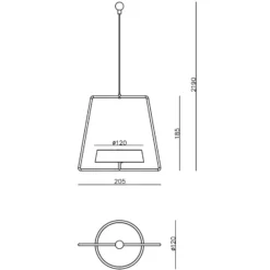 Lámpara colgante LED Miram, batería, verde