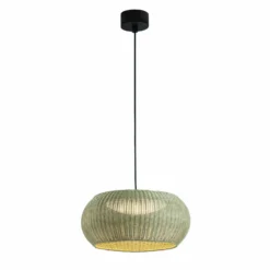 Lámpara colgante LED para exterior Perris de Bover, marrón/beige, Ø 47 cm