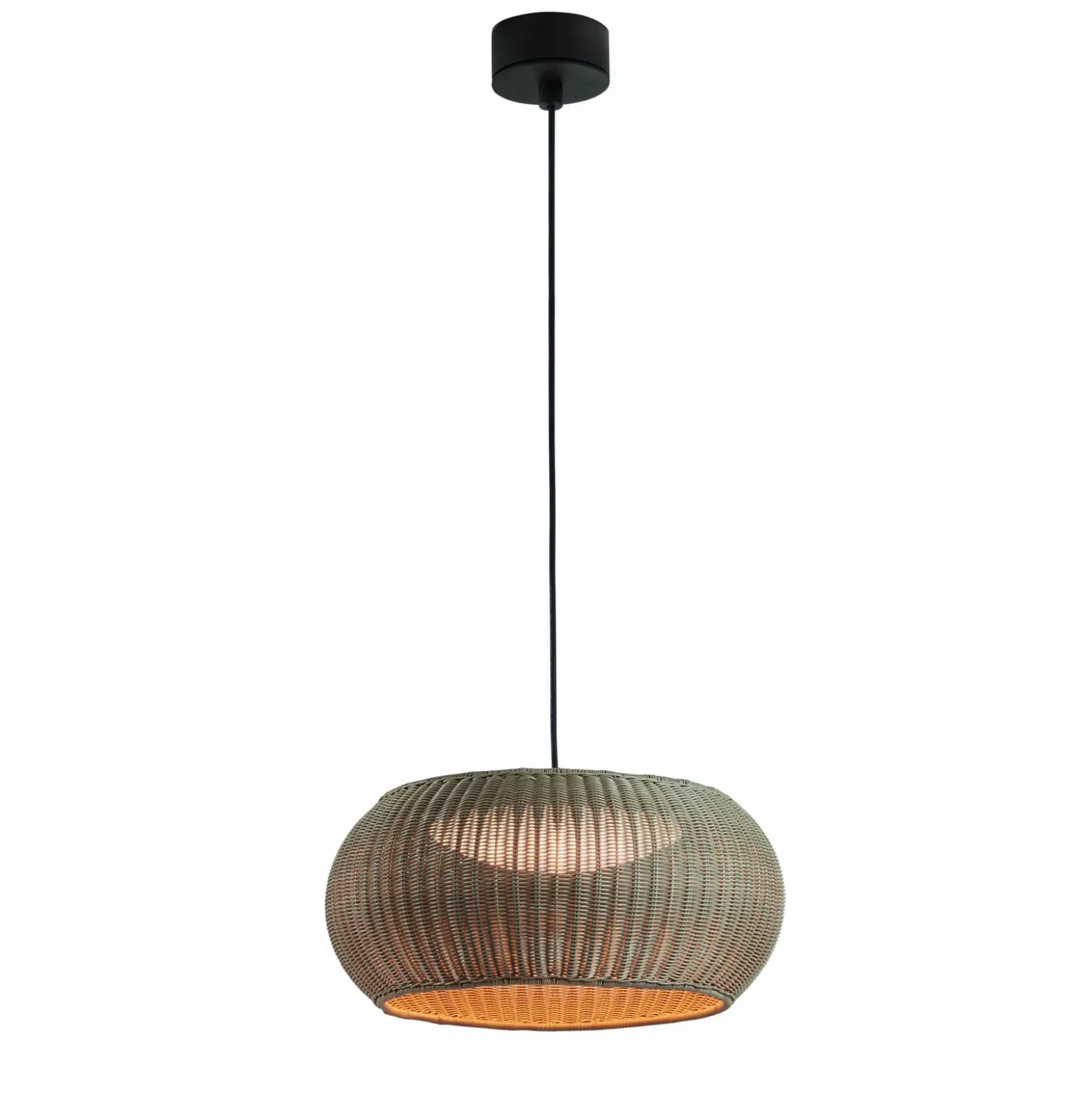 Lámpara colgante LED para exterior Perris de Bover, marrón/marrón, Ø 47 cm