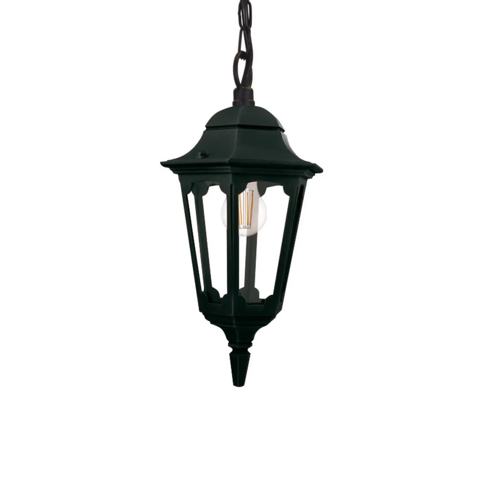 Lámpara colgante Parish con suspensión de cadena, altura 42 cm