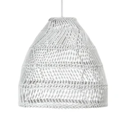 Lámpara colgante PR Home, Maja Outdoor, Ø 53 cm, blanco, ratán