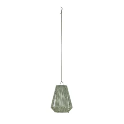Lámpara colgante solar LED Lindby Austas, verde, Ø 32 cm, USB, IP54