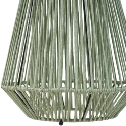 Lámpara colgante solar LED Lindby Austas, verde, Ø 32 cm, USB, IP54