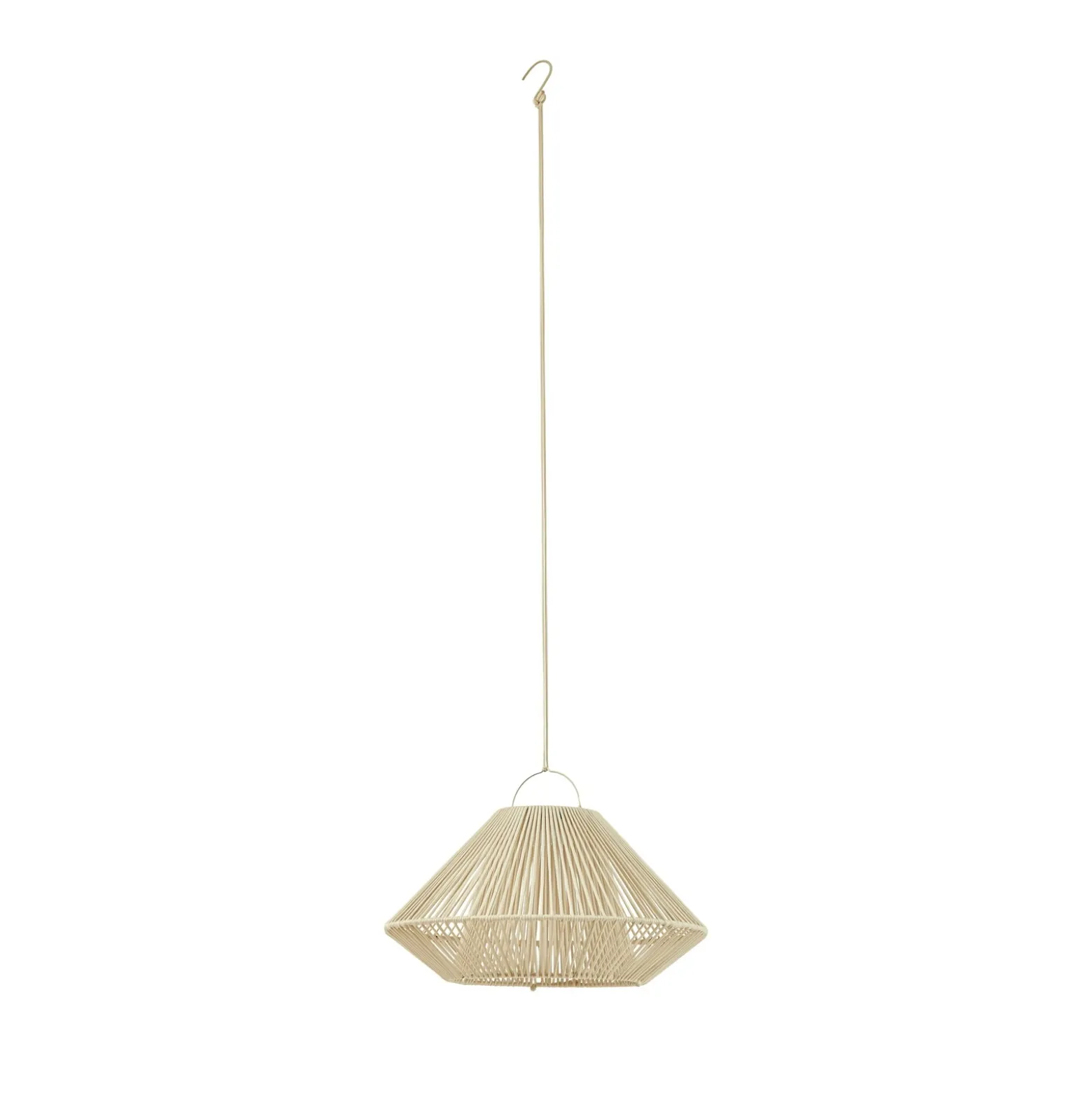 Lámpara colgante solar LED Lindby Austas, beige, Ø 50 cm, USB, IP54