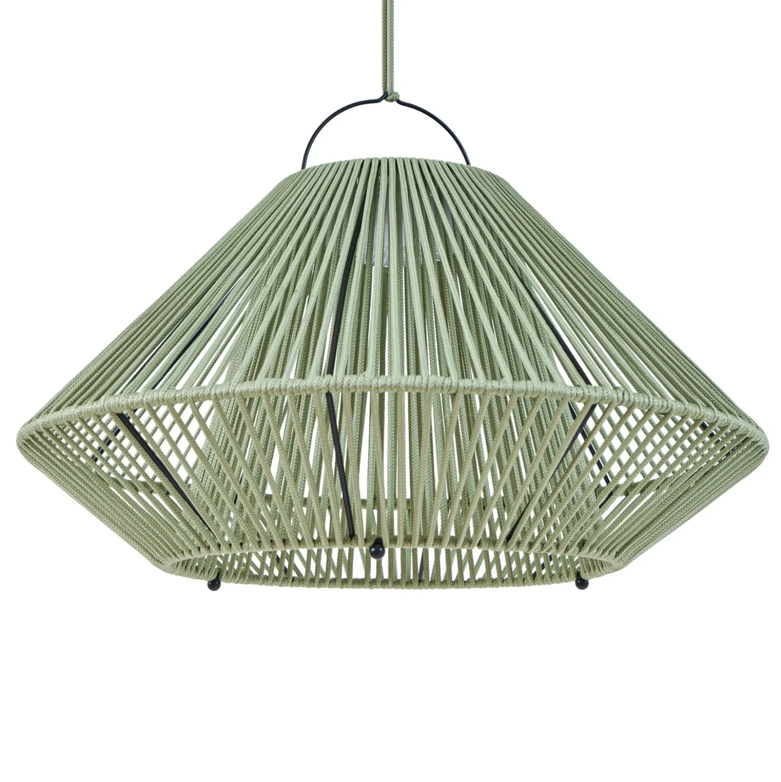 Lámpara colgante solar LED Lindby Austas, verde, Ø 50 cm, USB, IP54