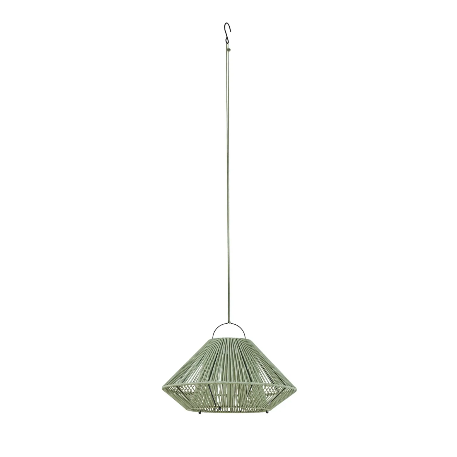 Lámpara colgante solar LED Lindby Austas, verde, Ø 50 cm, USB, IP54