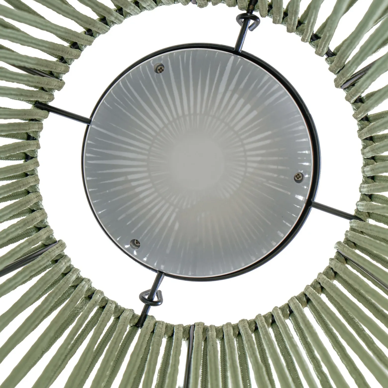 Lámpara colgante solar LED Lindby Austas, verde, Ø 50 cm, USB, IP54