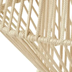 Lámpara colgante solar LED Lindby Austas, beige, Ø 32 cm, USB, IP54