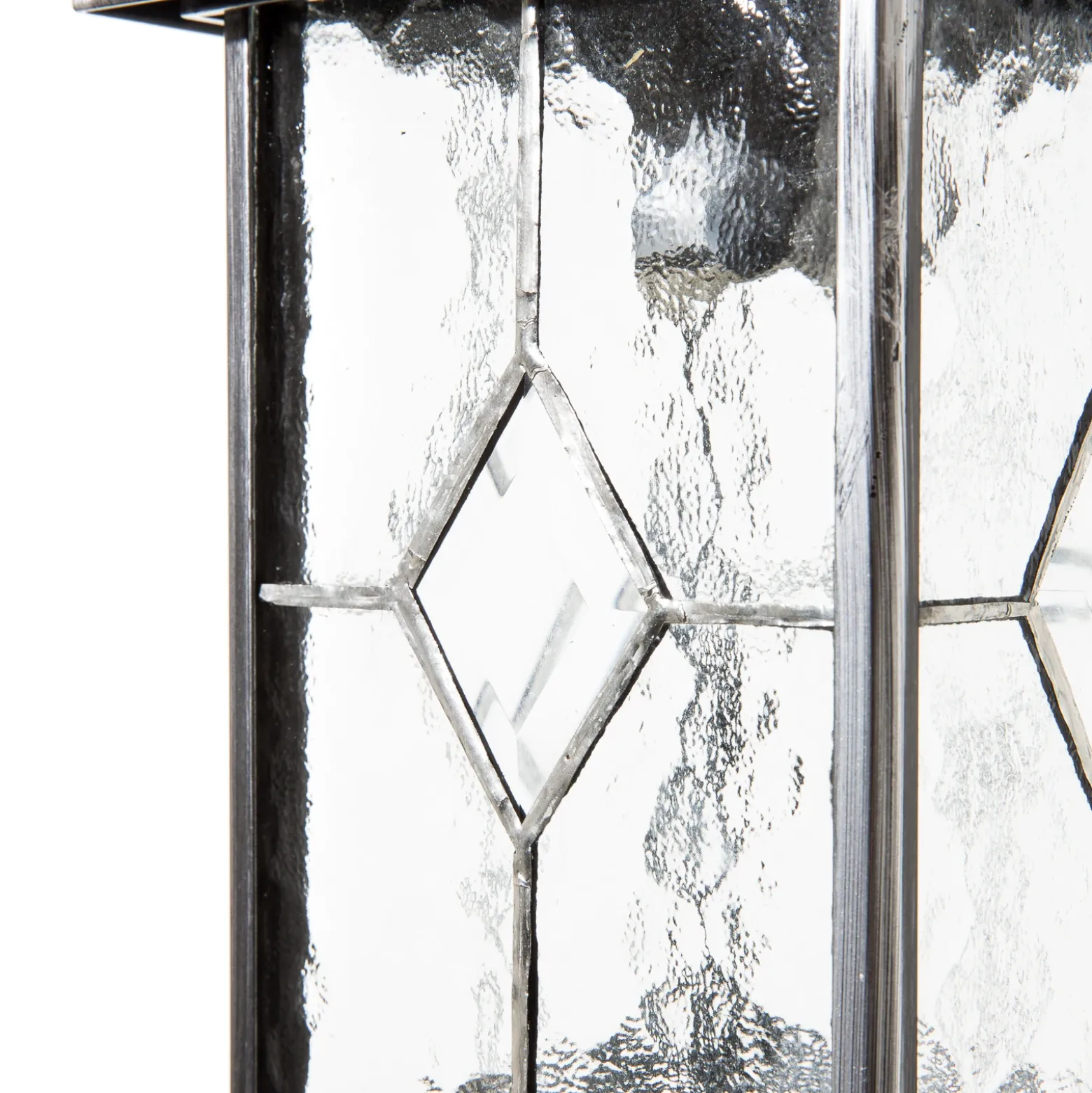 Lámpara colgante Wexford WX9, IP23, negro-plata, metal, cristal
