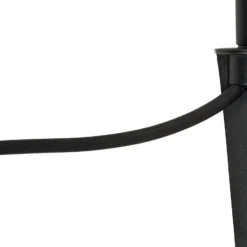 Lámpara con pica Lindby Sorvete, negra, metal, altura 62 cm