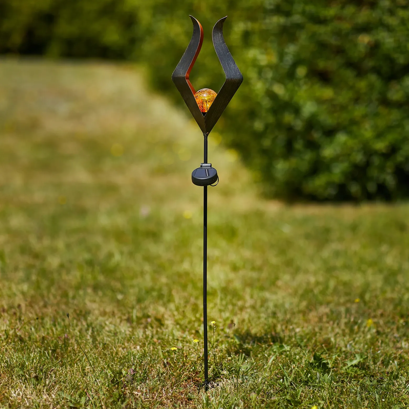 Lámpara con pica solar LED 48702 esfera de vidrio