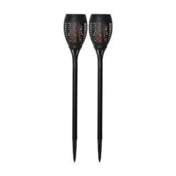 Lámpara con pica solar LED Flame, set de 2