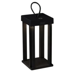 Lámpara decorativa Cannes USB, negro