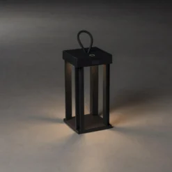 Lámpara decorativa Cannes USB, negro
