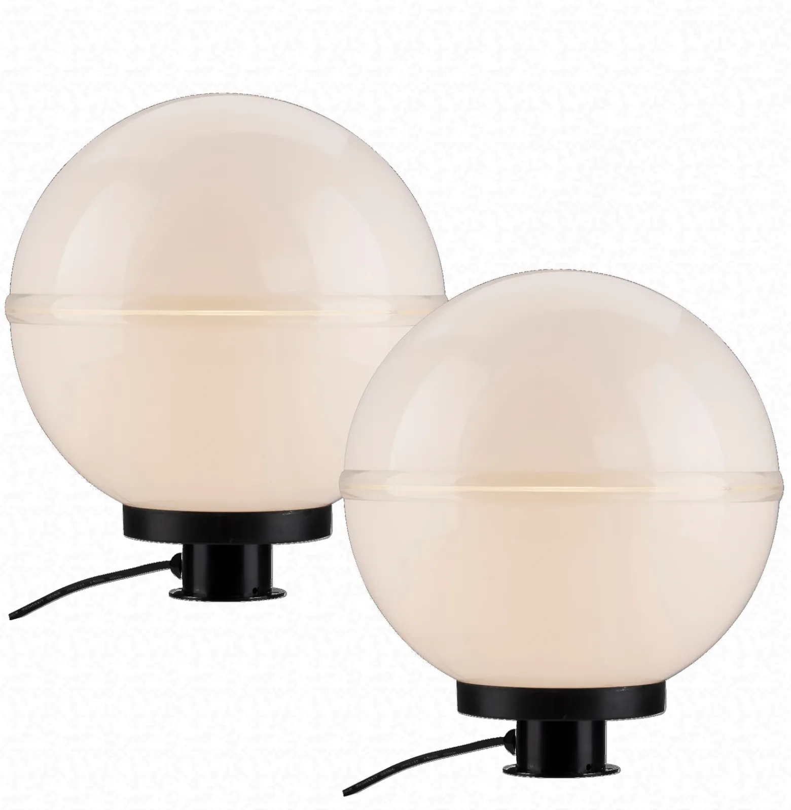 Lámpara decorativa de exterior Hemi, pincho de suelo, paquete de 2 Ø 30cm