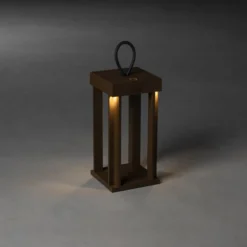 Lámpara decorativa LED Cannes USB, óxido
