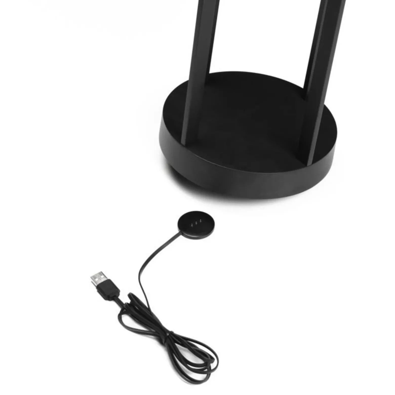 Lámpara decorativa LED Chieti USB, negro