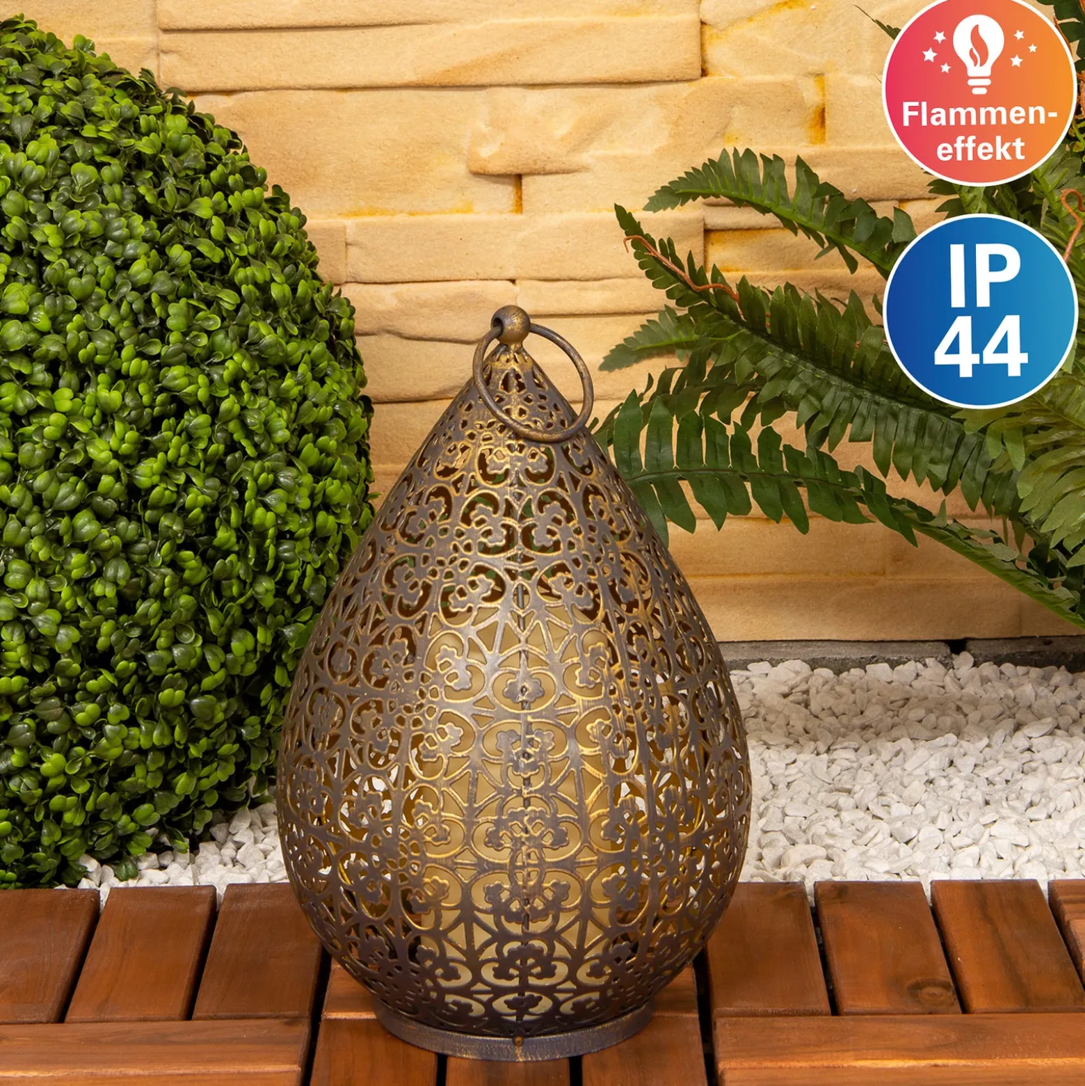 Lámpara decorativa LED 5283758 con efecto de llama