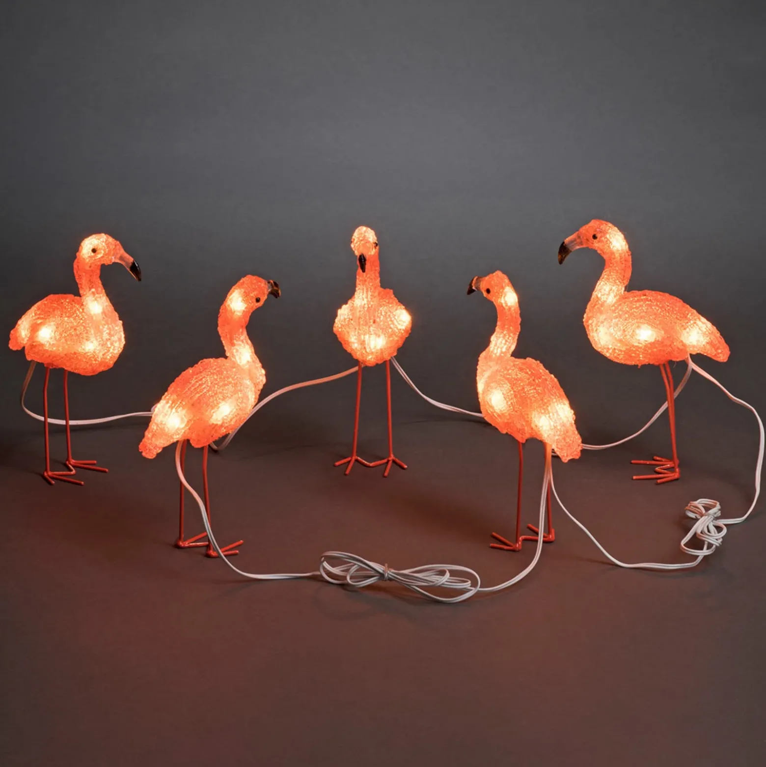 Lámpara decorativa LED Flamingo en set de 5 unidades