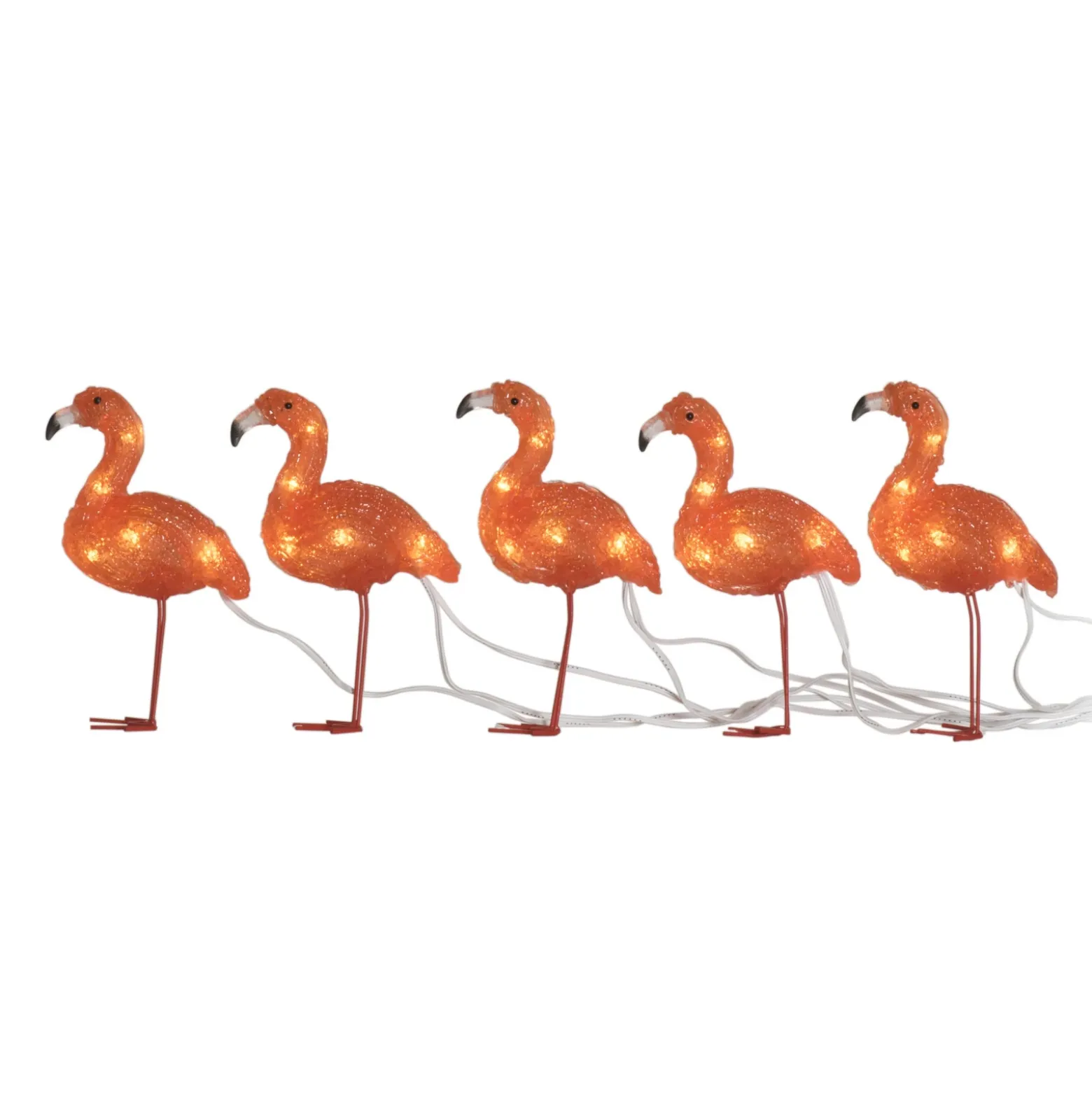 Lámpara decorativa LED Flamingo en set de 5 unidades