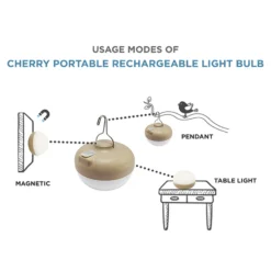 Lámpara decorativa LED Newgarden Cherry, beige/blanca