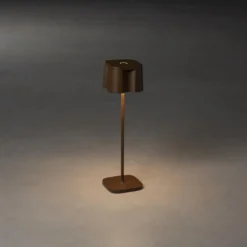 Lámpara decorativa LED Nice, puerto USB, óxido