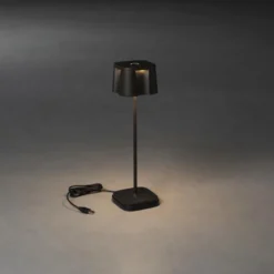 Lámpara decorativa LED Nice puerto carga USB negro