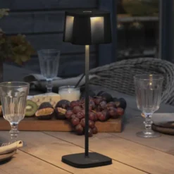 Lámpara decorativa LED Nice puerto carga USB negro