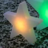 Lámpara decorativa LED recargable Star, 39,5 cm de altura, IP44, blanca, RGBW