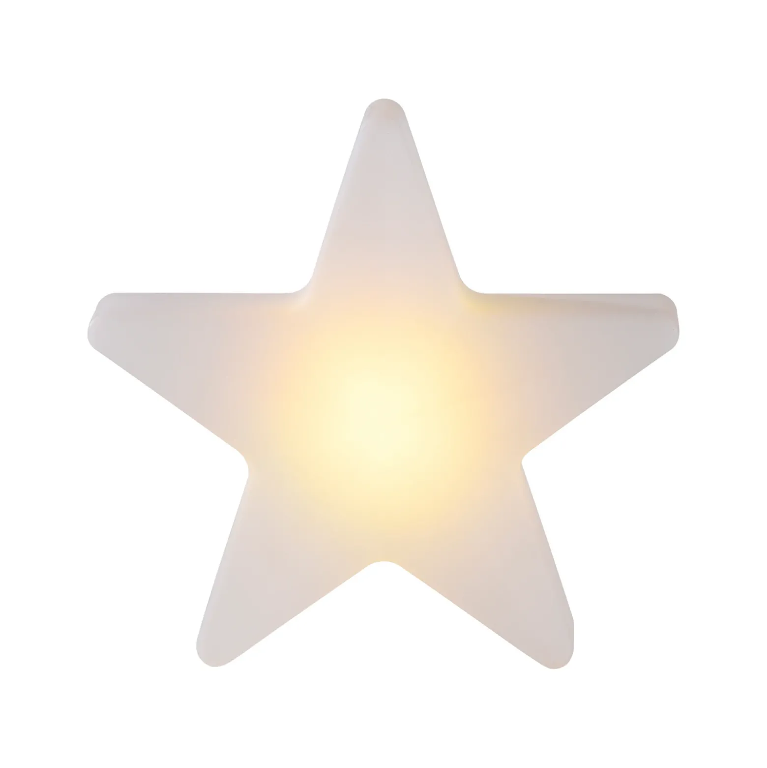 Lámpara decorativa LED recargable Star, 39,5 cm de altura, IP44, blanca, RGBW
