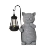 Lámpara decorativa LED solar Smilla, gris/negro, altura 30 cm