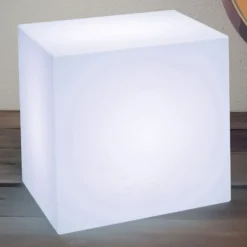 Lámpara decorativa Newgarden Cuby, forma de cubo, altura 32 cm