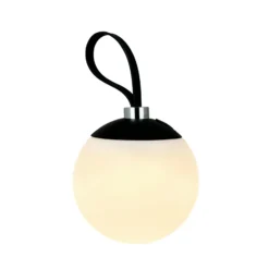 Lámpara decorativa recargable LED Odin de Dyberg Larsen, negro/blanco, IP44