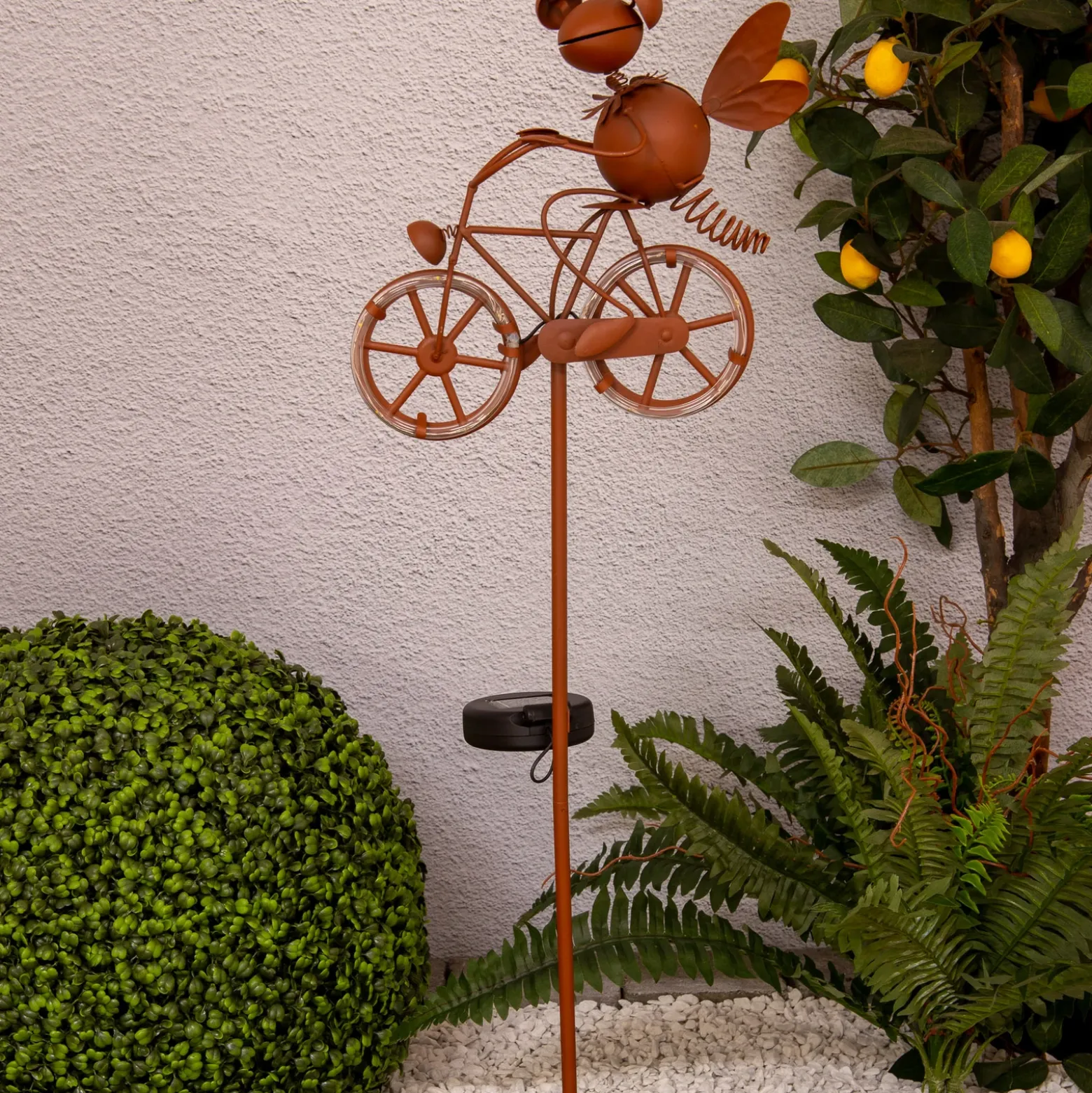 Lámpara decorativa solar LED 5282414 con bicicleta