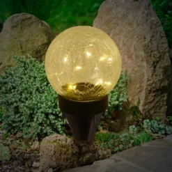 Lámpara decorativa solar LED 5248203 de vidrio, 3