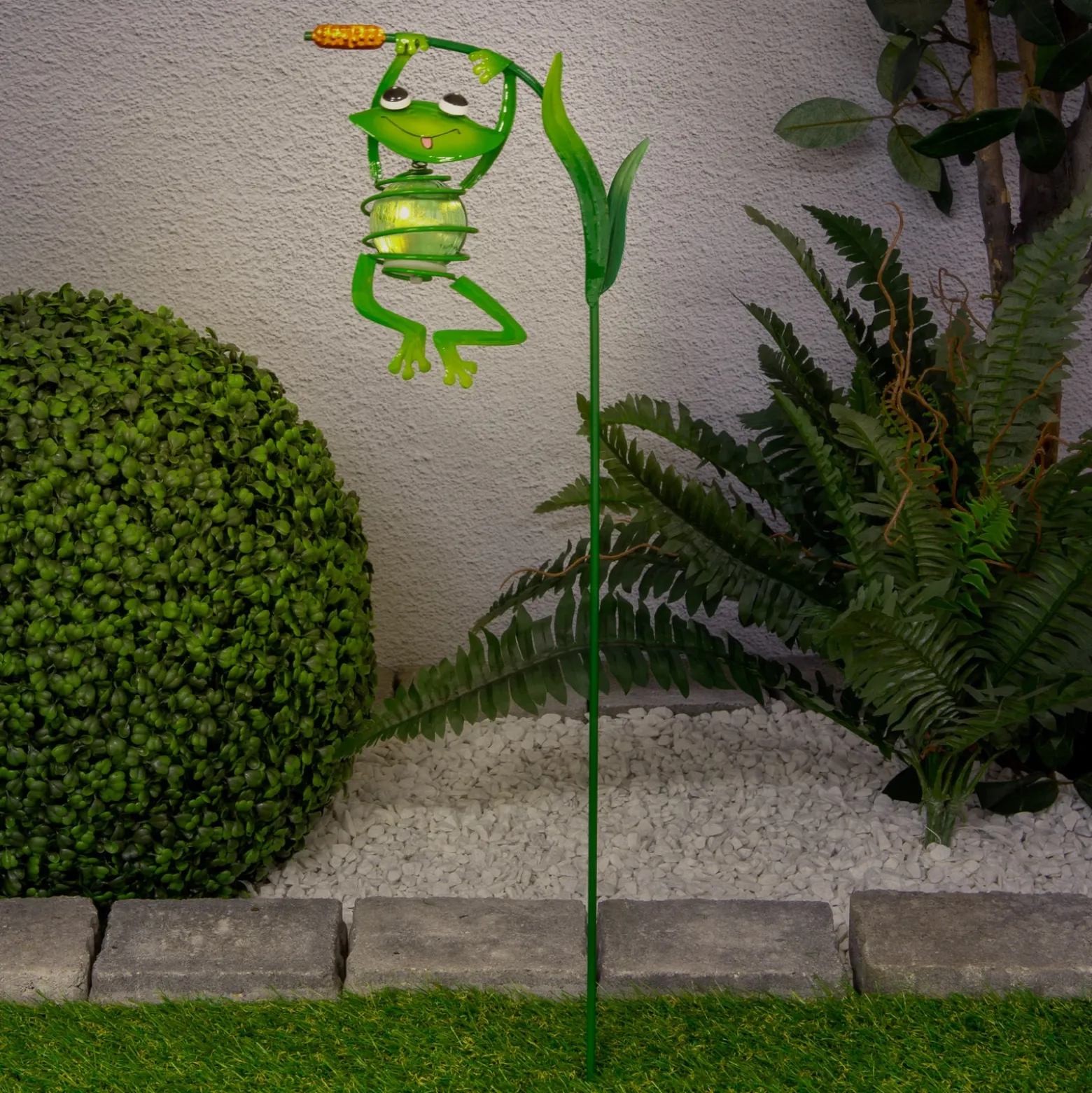 Lámpara decorativa solar LED 5280417 rana colgante