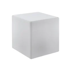 Lámpara de exterior Bottona cubo E27 blanco, 30 x 30cm