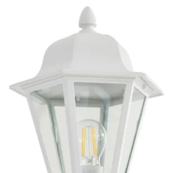Lámpara de exterior Edana de Lindby, 211 cm, blanca, metal, E27, IP44